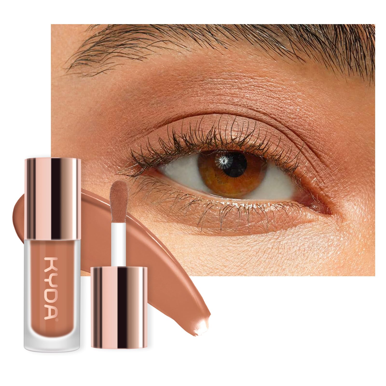 KYDA Liquid Matte Eyeshadow, Warm Brown Umber Eyeshadow #14 Umber Brown