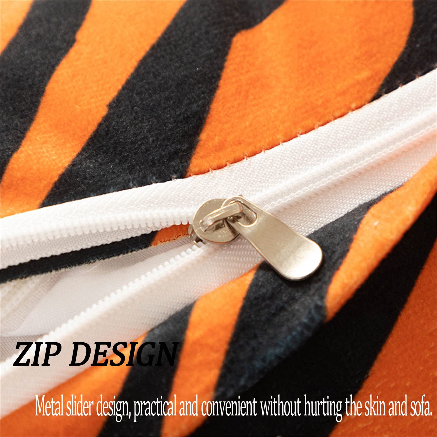 Funda de cojín de 45 x 45 cm, fundas de almohada cuadradas de poliéster, fundas de almohada decorativas, para sofá, cama, silla (estampado de tigre, juego de 6)