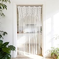 Vista 11 de Cortina blackout con diseño de ondas a rayas con ojales para ventana y puerta, cortinas térmicas para puertas, 1 panel