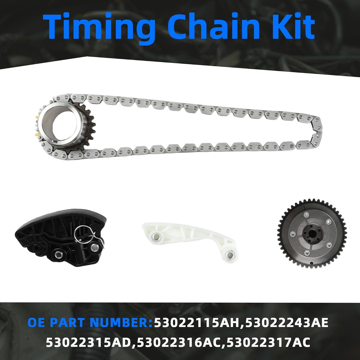 5.7 Hemi MDS Cylinder Head Gasket Set Timing Chain Kit w/Camshaft Lifters Oil Pump Fit For Jeep For Dodge For Ram 1500 Durango For Chrysler Aspen 5.7L V8 2009-2015 53022263AF 53021622BH AHS11089