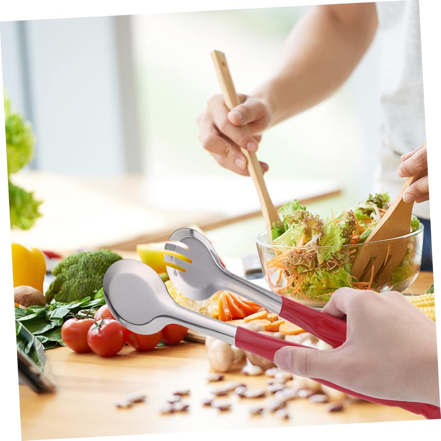 Pinze da cucina, pinze for bistecca, pinze for picnic, pinze for servire cibo, pinze for alimenti for uso domestico, pinze for alimenti in acciaio inossidabile, pinze for bistecca portatili, utensili