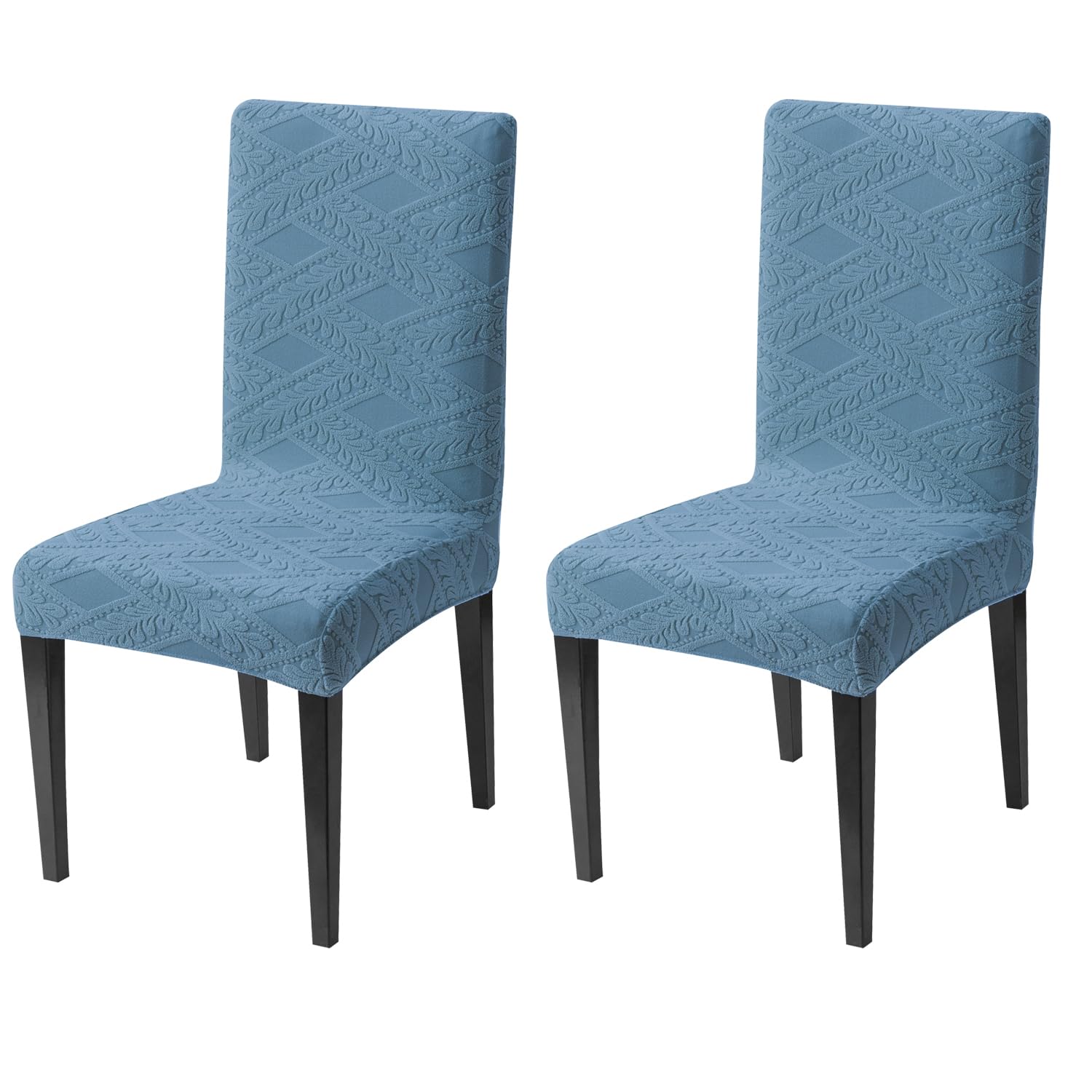 Stretchable Chair Covers - Green Jacquard Dining Covers -26