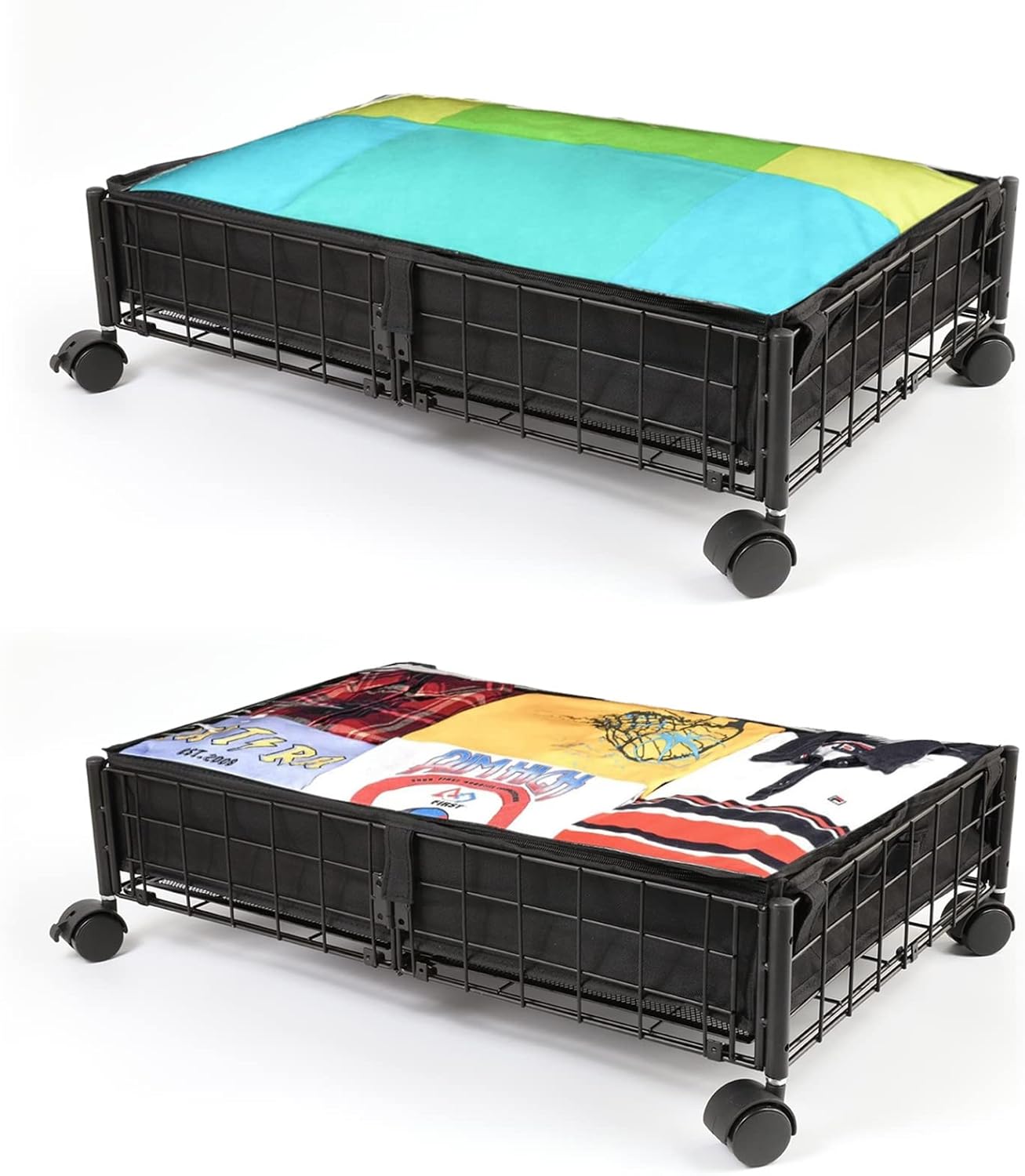 Under Bed Storage with Wheels, Rolling Under Bed Shoe