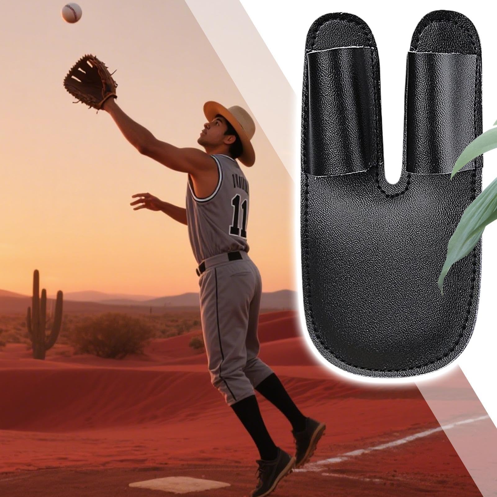 Baseball-Fingerschutz – PU, stoßdämpfender Sport-Handflächenschutz, Sporthülle, Sicherheitsausrüstung für Jugendliche, Athleten, Enthusiasten, Training, Reisen, Court, Camps, Spiele, Übungsspiele