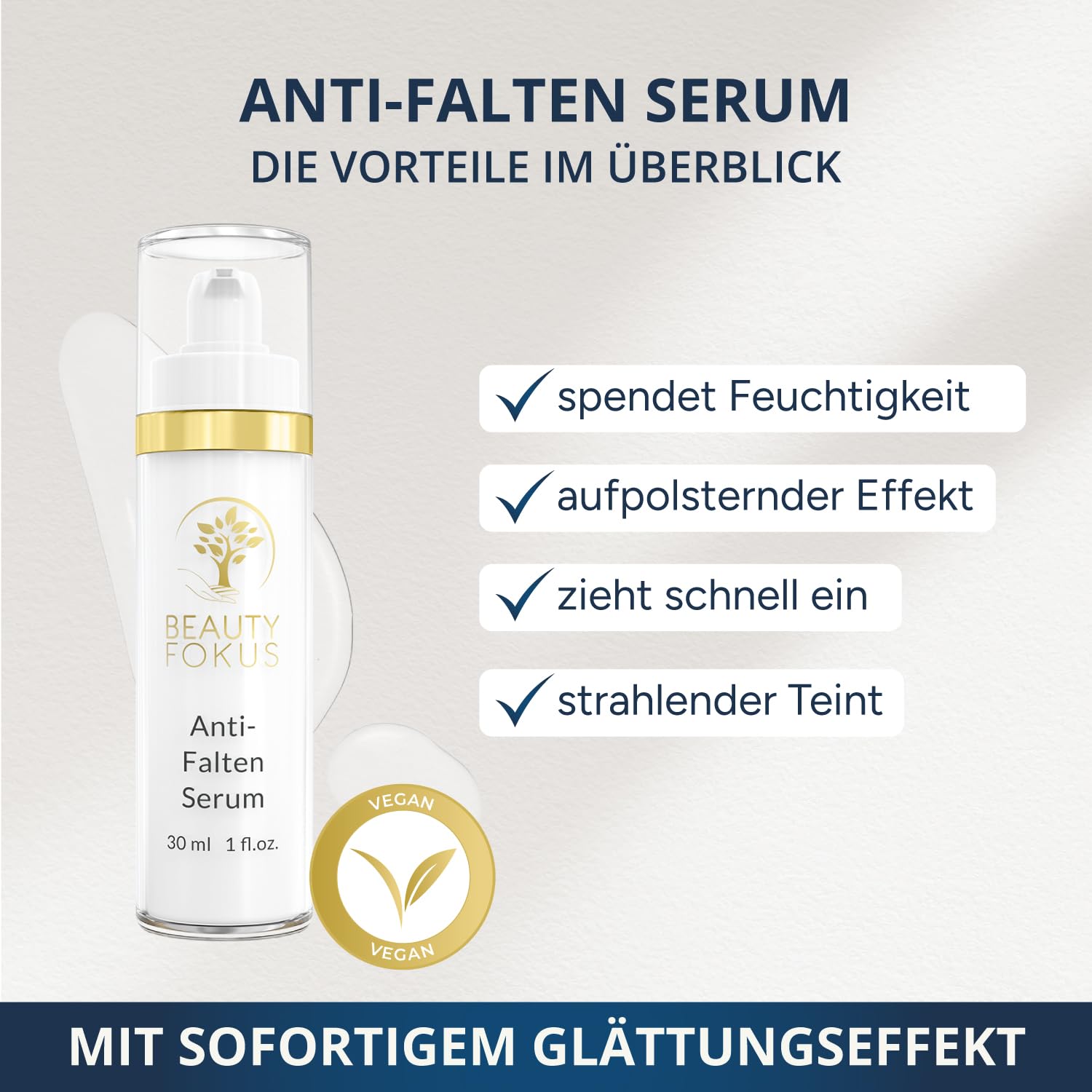 Anti-Falten Serum Hyaluron Parakresse EGF 9 Wirkstoffe 30 ml