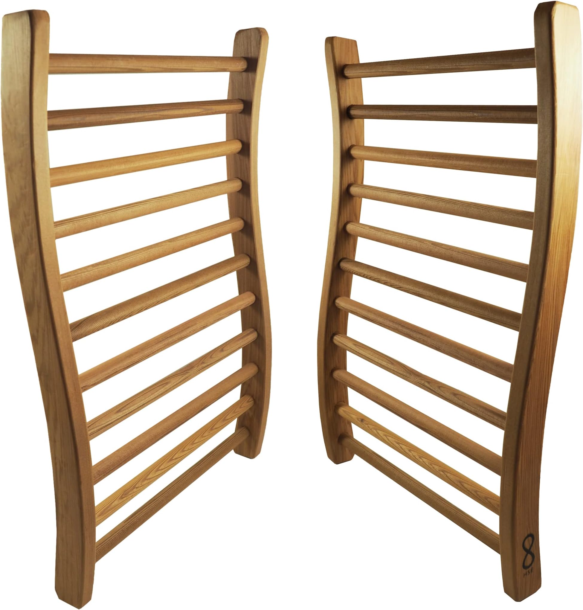 Canadian Hemlock Sauna Backrest - S-Shape Wooden Bench With Back Support, Sauna Accessory
