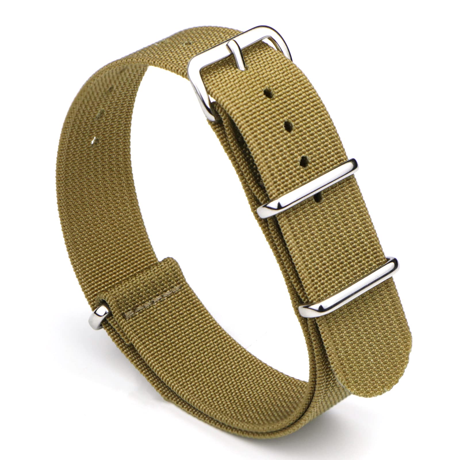 WOUKUP Premium Military Ballistic Ribbed Nylon Watch Straps 18mm 19mm 20mm 22mm Replacement Watch Band for Men