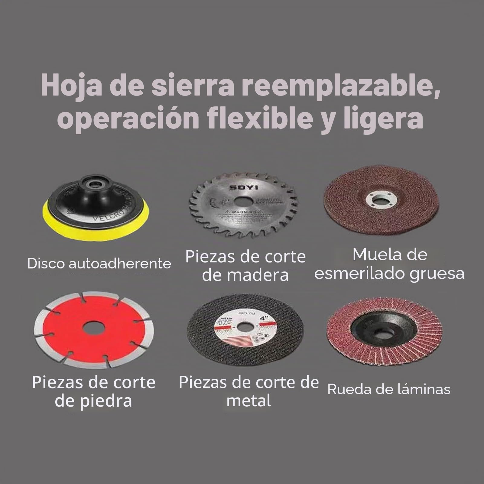 21V 125mm Amoladora Bateria, Amoladora Angular, Motor sin Escobillas