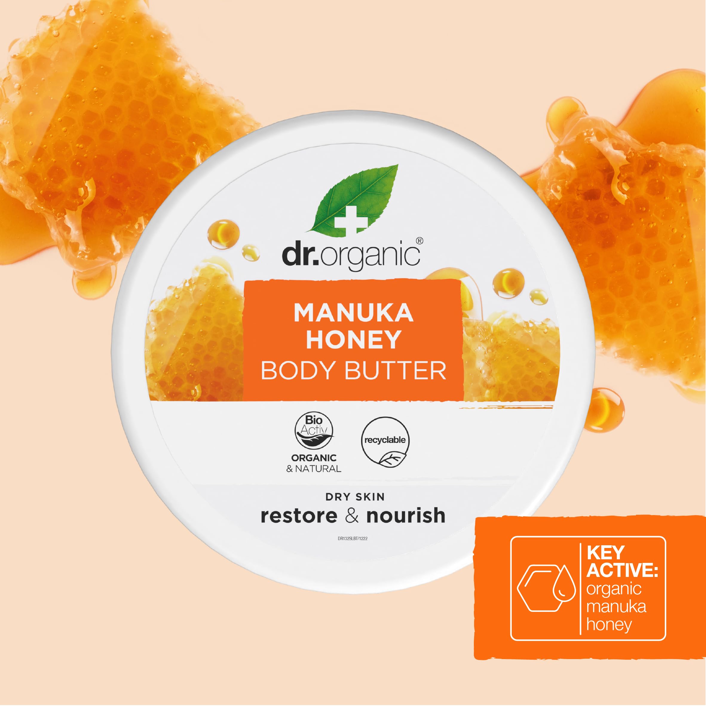 Dr. Organic Organic Manuka Honey Body Butter. Cuidado Corporal De Lujo Con Miel Bio 200 ml