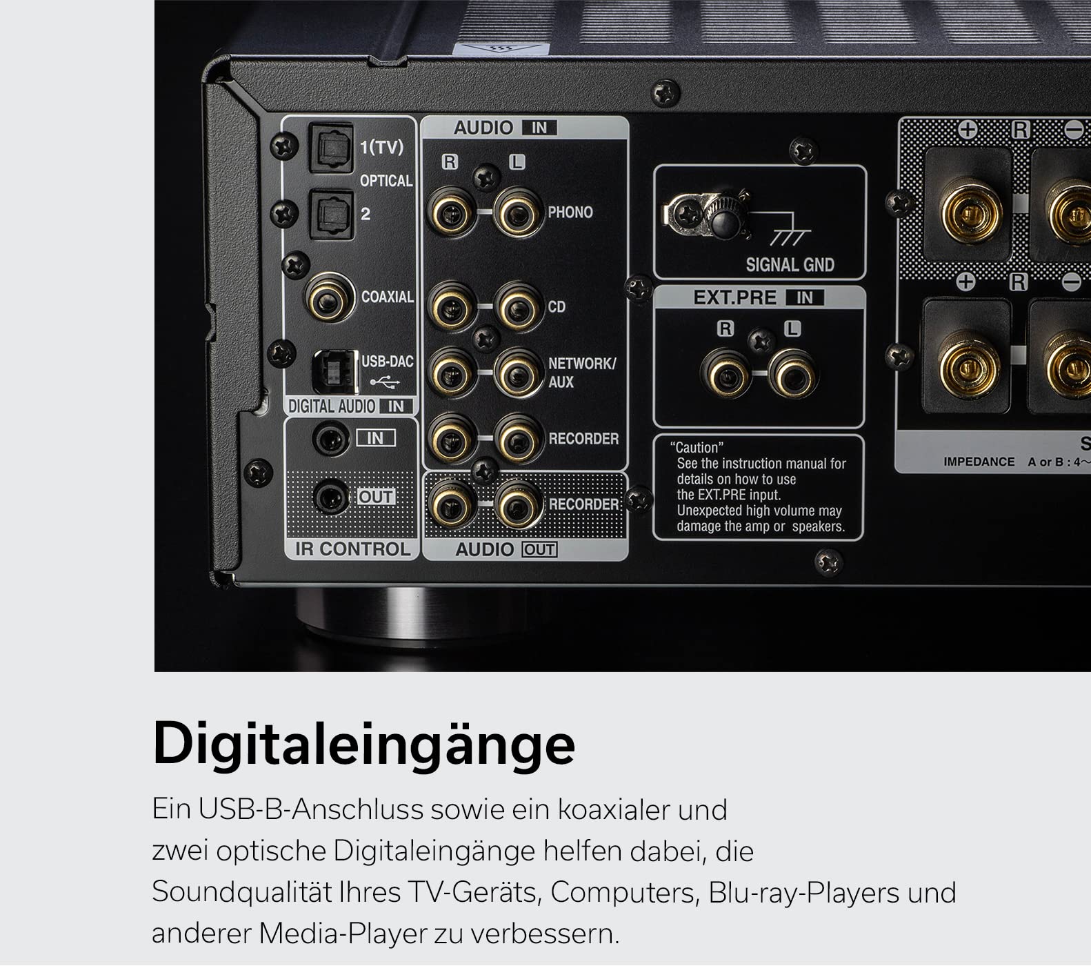 Denon PMA-1700NE HiFi Verstärker, 2x140W, eingebauter Phono-Vorverstärker, Hi-Res Zertifiziert, Advanced Ultra-High Current Single-Push-Pull-Schaltung, Advanced AL32 Processing Plus, Schwarz