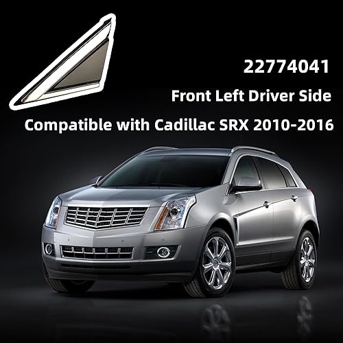 Miniatura 2 de Magimaker Cubierta de bandera para espejo delantero izquierdo del lado del conductor 22774041 compatible con Cadillac SRX 2010 2011 2012 2013 2014