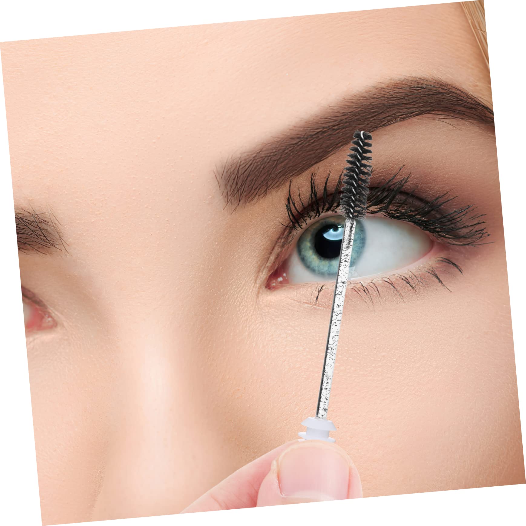 FRCOLOR 10pcs Eyelash Brush Set Natural Eyebrow Fan for Lash Tubes Easy to Use Makeup Tools for Home Professional