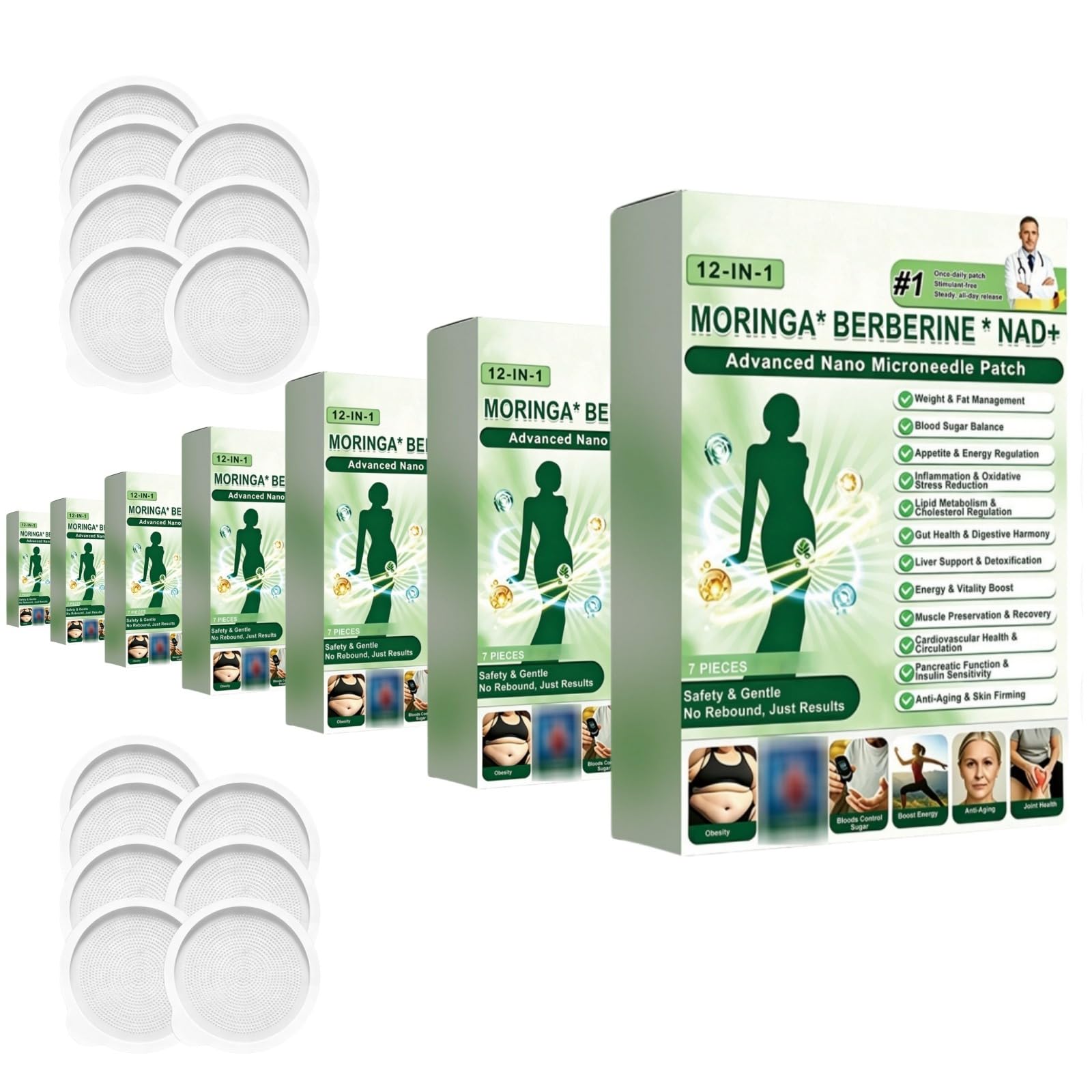 Plaster odchudzający Moringa x Berberine 12 w 1