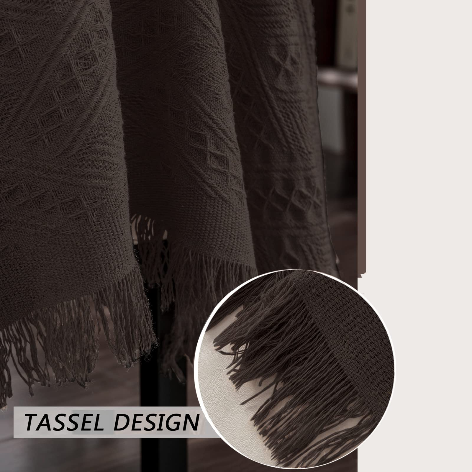 MEETSKY Couch Cover Sofa Covers for 3 Cushion Couch Sectional Couch Covers Cover Protector Sofa Throw Cover for Couches Decorative Modern Style for Living Room (XX-Large: 91" x 134", Chocolate)