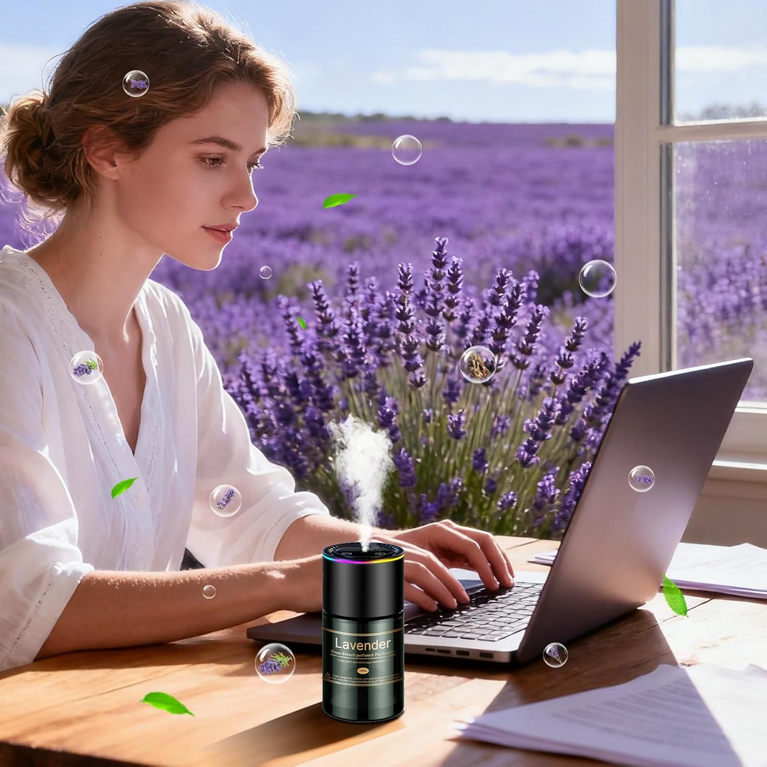 Car Air Freshener Refill for Men & Women 6.09 FL OZ /180ML-9 Month Lavender Scent Essential Oil Perfume, Essential Oil Made of Natural Plant Extracts, Compatible with Car Diffusers for Home/Office - Image 8