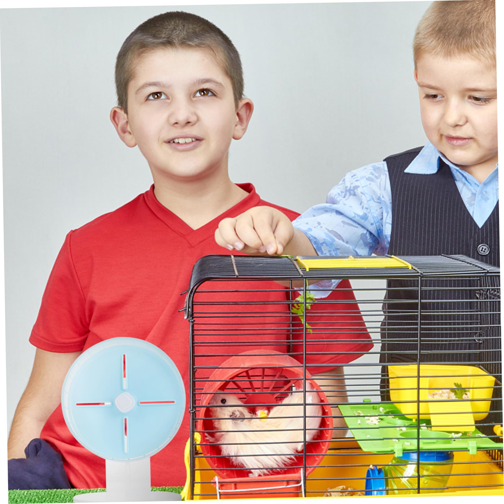 Happyyami 20cm Exercise Wheel Treadmill Wheel for Small Pets Silent Jogging Wheel with Stand for Gerbil Mouse