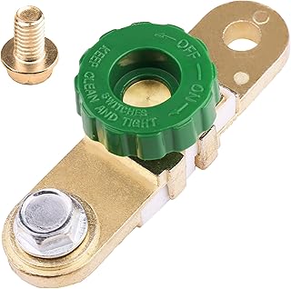 LotFancy 12V-24V Side Post Car Battery Disconnect Switch for Auto Truck Vehicle Rv Boat Marine, Car Battery Terminal Link Switch, Battery Cutoff Shut Off Kill Switch (with Long Bolt)