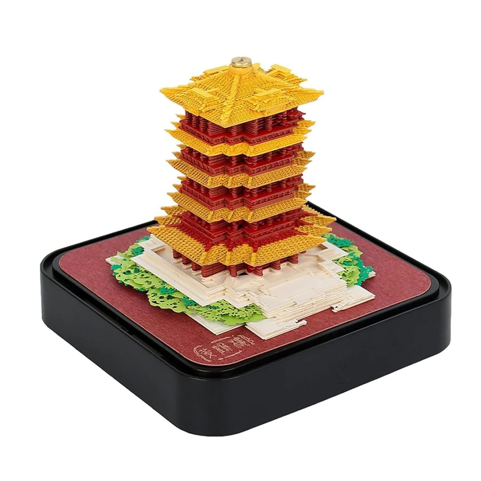 2024 التقويم 3D مذكرة الوسادة ث/أضواء LED الإبداعية 3D الفن مكتب التقويم DIY المفكرة ورقة نحت النحت للمدرسة المنزل مكتب سطح المكتب ديكور