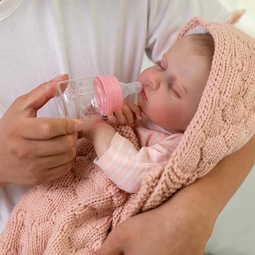 Miniatura 5 de Muñecas realistas de bebé Reborn  20 pulgadas realista recién nacida durmiendo, cuerpo de vinilo suave hecho a mano, muñeca Reborn para niños a