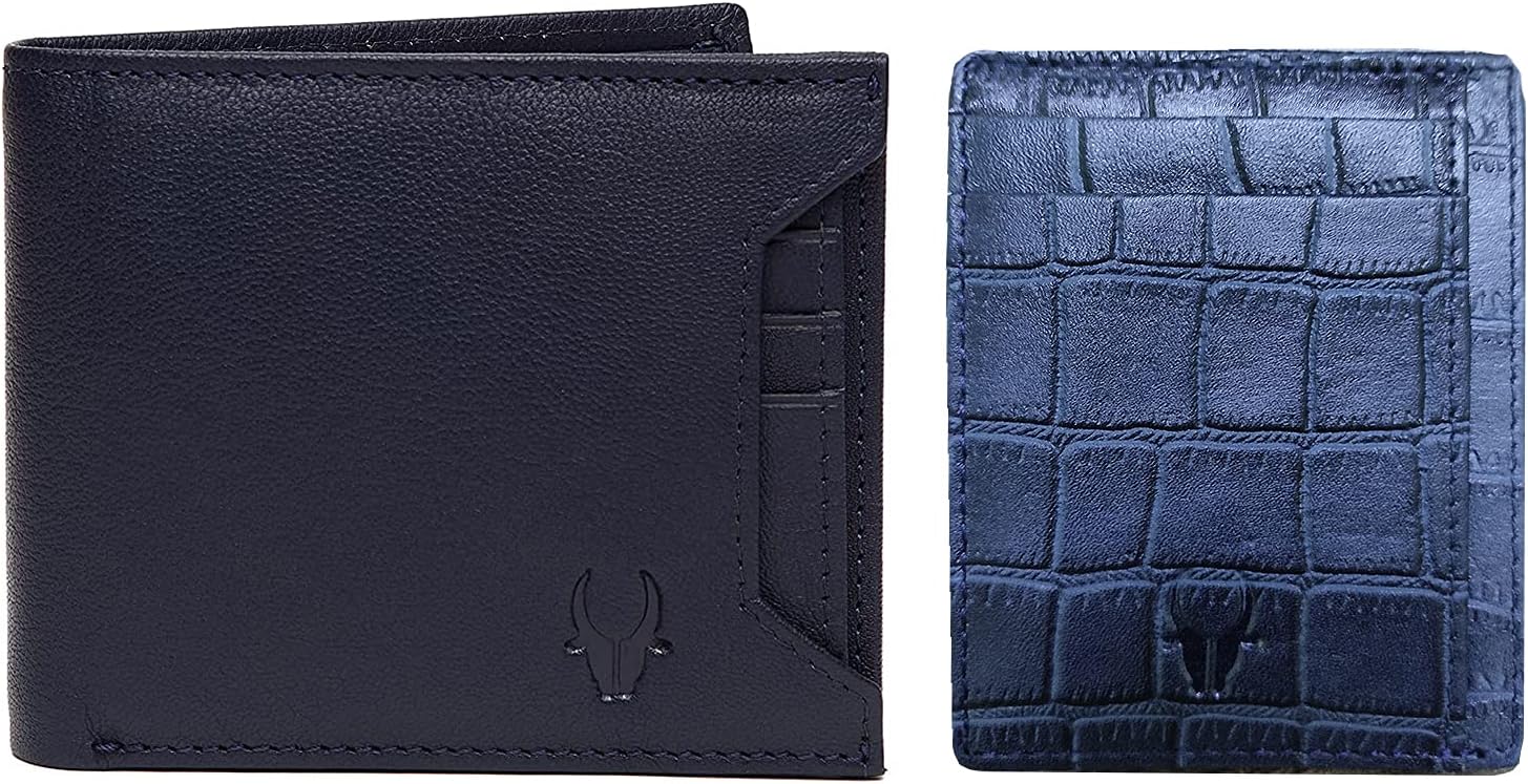 WildHorn Blue Leather Men's Wallet (699710)