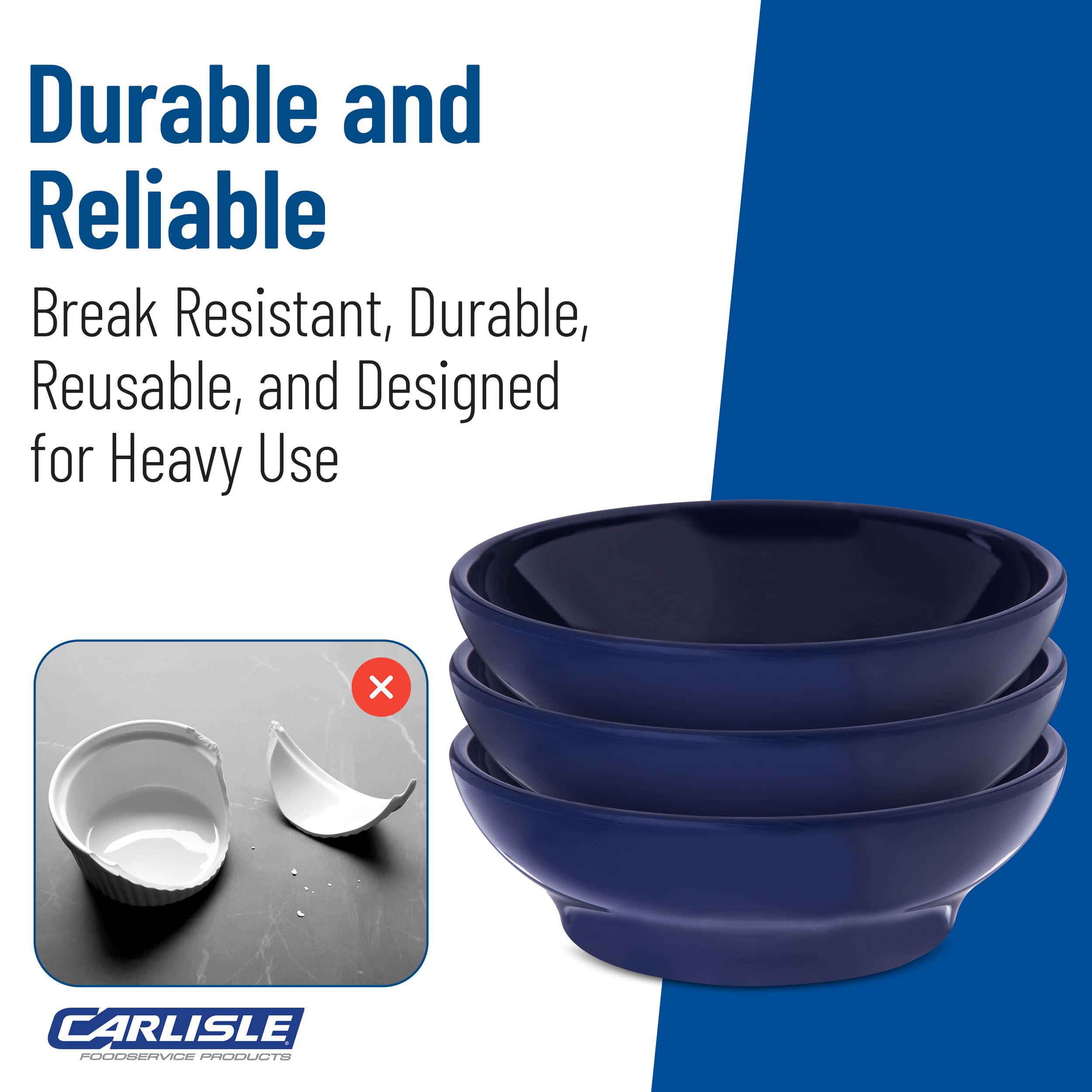 Carlisle 4312560 SAN - Ramequín para salsa, capacidad de 5 onzas, altura de 1.80 pulgadas, azul cobalto (caja de 48)
