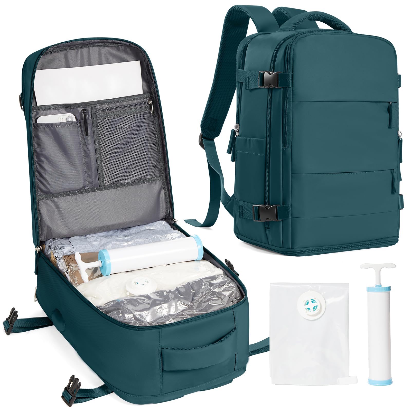 SZLX Zaino Ryanair 40x30x20 Sottovuoto Zaino da Viaggio 40x30x20 Wizzair Donna da escursionismo sportivo impermeabile Zaino Casual Laptop da 14 Pollici con porta di ricarica USB Scomparto per Scarpe