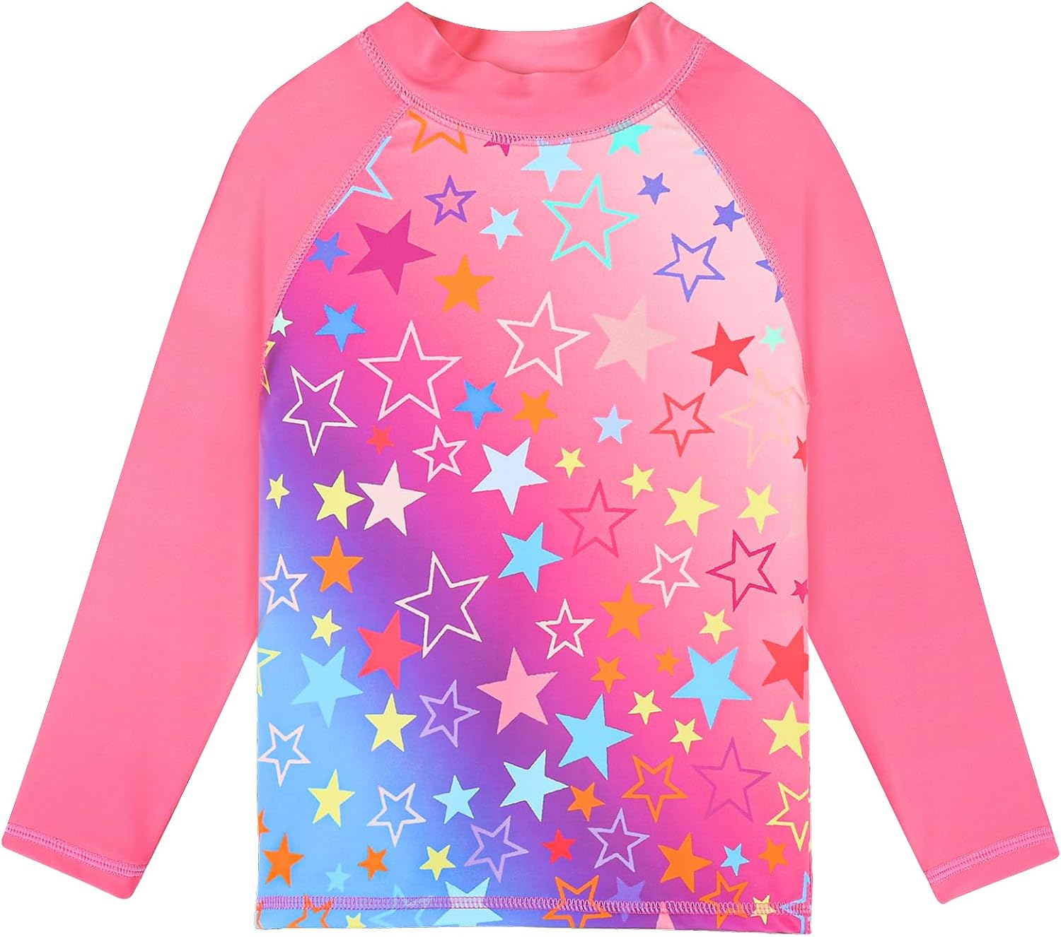 TFJH E Girls Swimsuit UPF 50+ UV Two Piece Long Sleeve Swimwear Rash Guard Sets 3-12Y