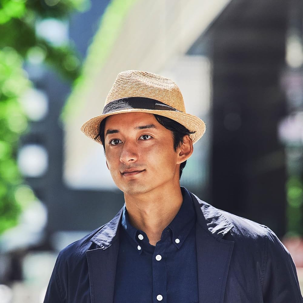 miteさん　えん帽子　麦わら Ruben 帽子 ハット 麦わら カンカン帽 メンズ レディース