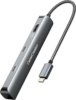 USB C Hub Multiport Adapter, CableCreation 7-in-1 USB-C Hub with 4K 60Hz HDMI, 100W PD, USB-C and 2 USB 3.0 5Gbps Data Ports, SD/TF Card Slots for Steam Deck, MacBook Pro/Air, iPad Pro, Pixelbook, XPS