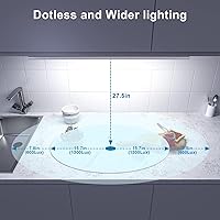 Vista 5 de WOBANE Iluminación debajo del gabinete, barra de luz LED enchufable de 24 pulgadas, activada por ondas manuales, regulable sin contacto