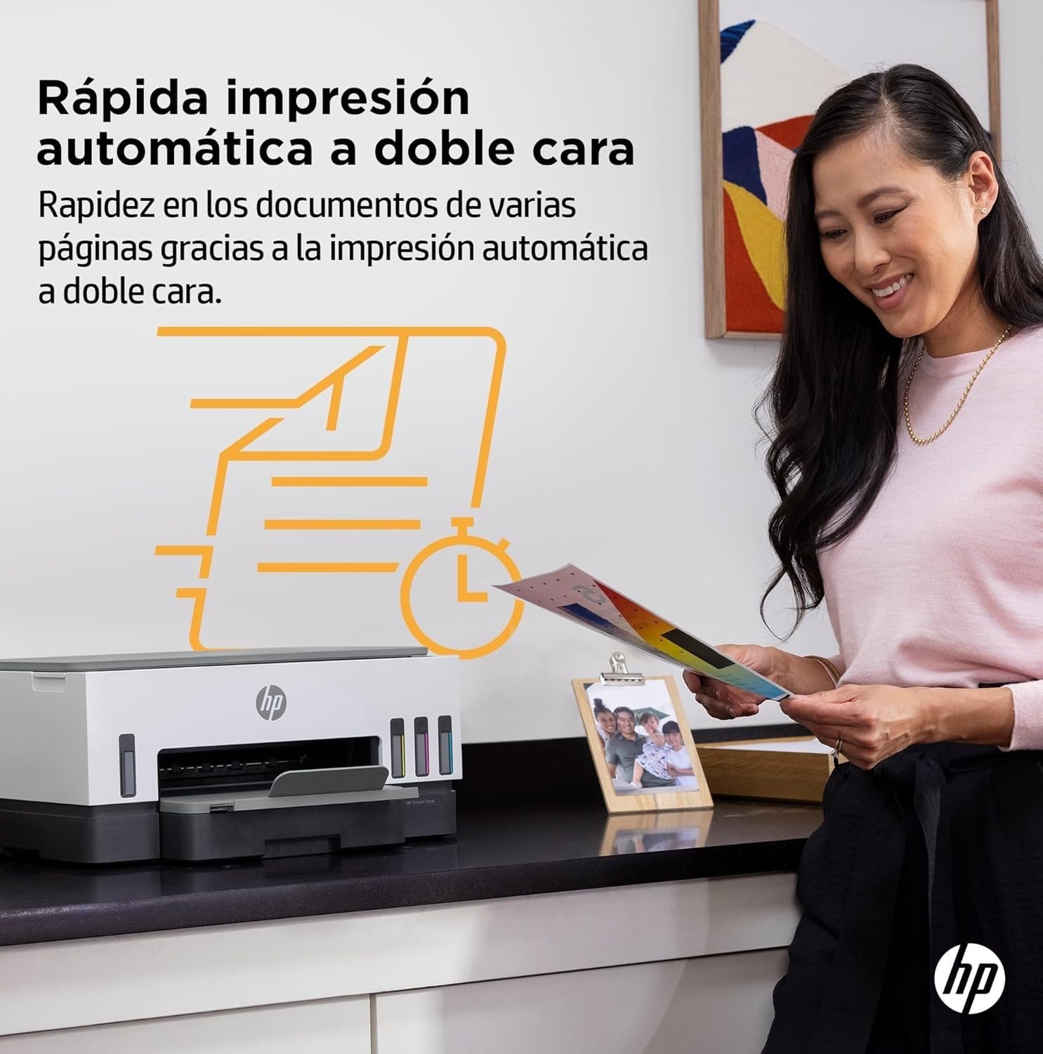 HP Smart Tank 7005 28B54A - Impresora A4 Multifunción con Deposito de Tinta Recargable, Impresión a Color, Escaner, Copiadora, Wi-Fi, Smart App, Blanca y Gris Oscuro