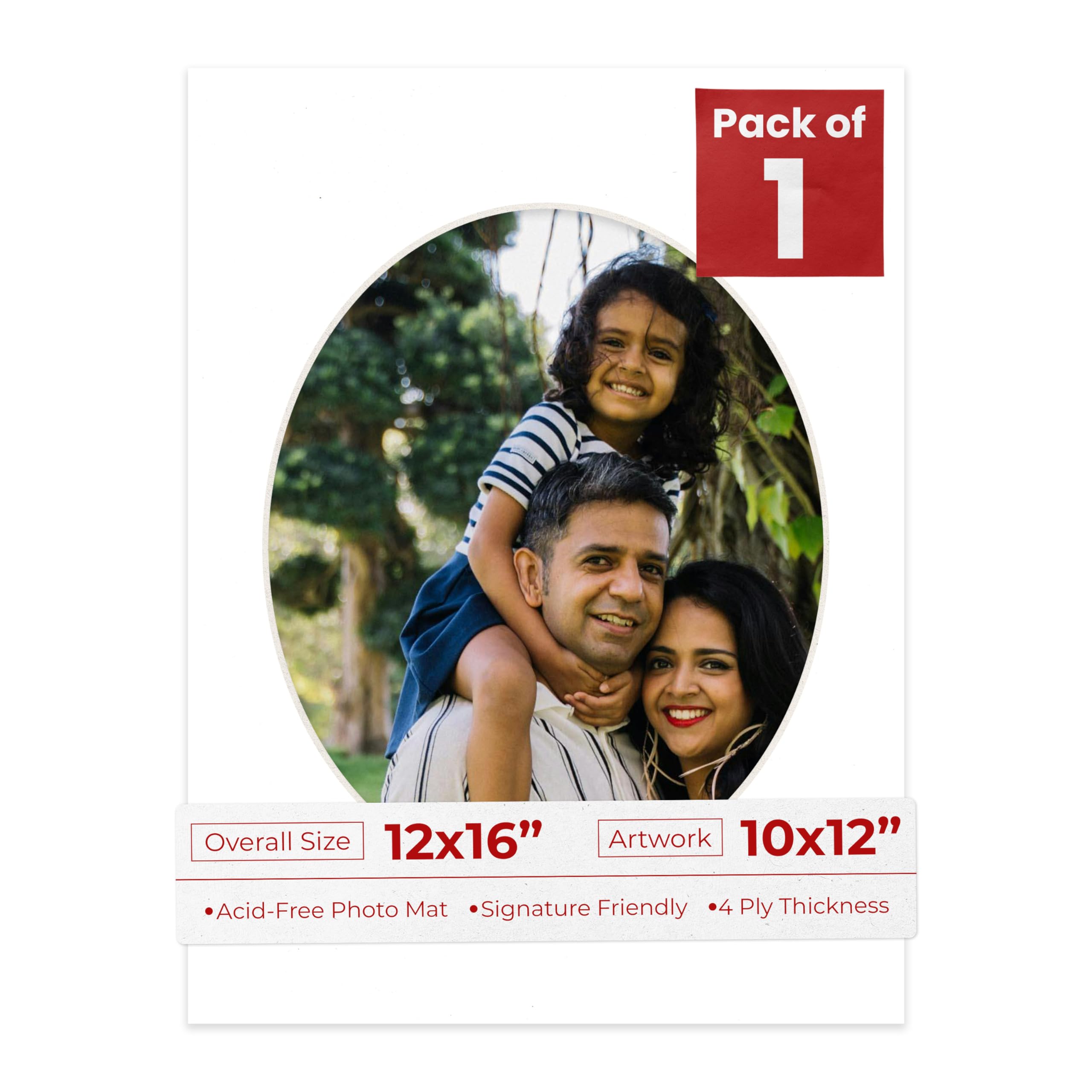 12x16 Mat Bevel Cut for 10x12 Photos - Precut White Oval Shaped Photo Mat Board Opening - Acid Free Matte to Protect Your Pictures - Bevel Cut for Family Photos, Pack of 1 Matboard Show Kit With Acid-picture-15