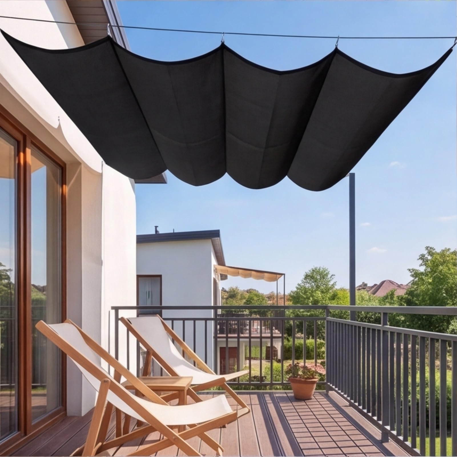 Wysuwany żagiel przeciwsłoneczny 175 x 330 cm, odporny na warunki atmosferyczne, na wymiar, pergola, ochrona przed promieniowaniem UV, wodoszczelna, ochrona przed słońcem, na taras, pergolę, do ogrodu