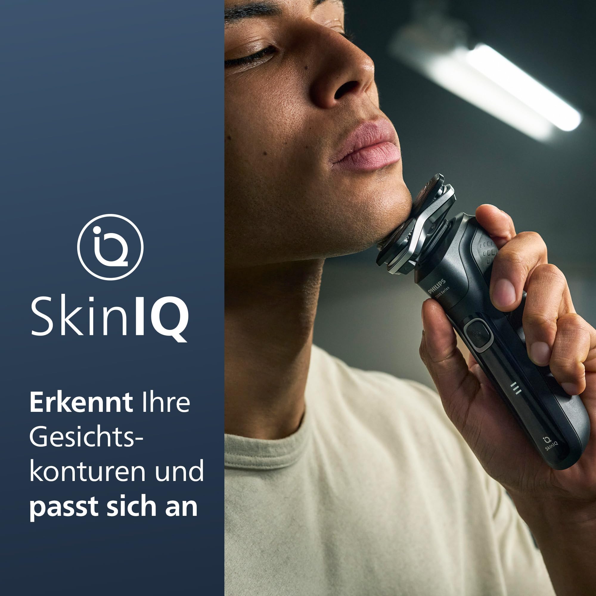 Philips Series 5000 Elektrischer Rasierer für Herren mit Trimmer, Nass- & Trockenrasur, Reinigungsstation, Modell S5898/50