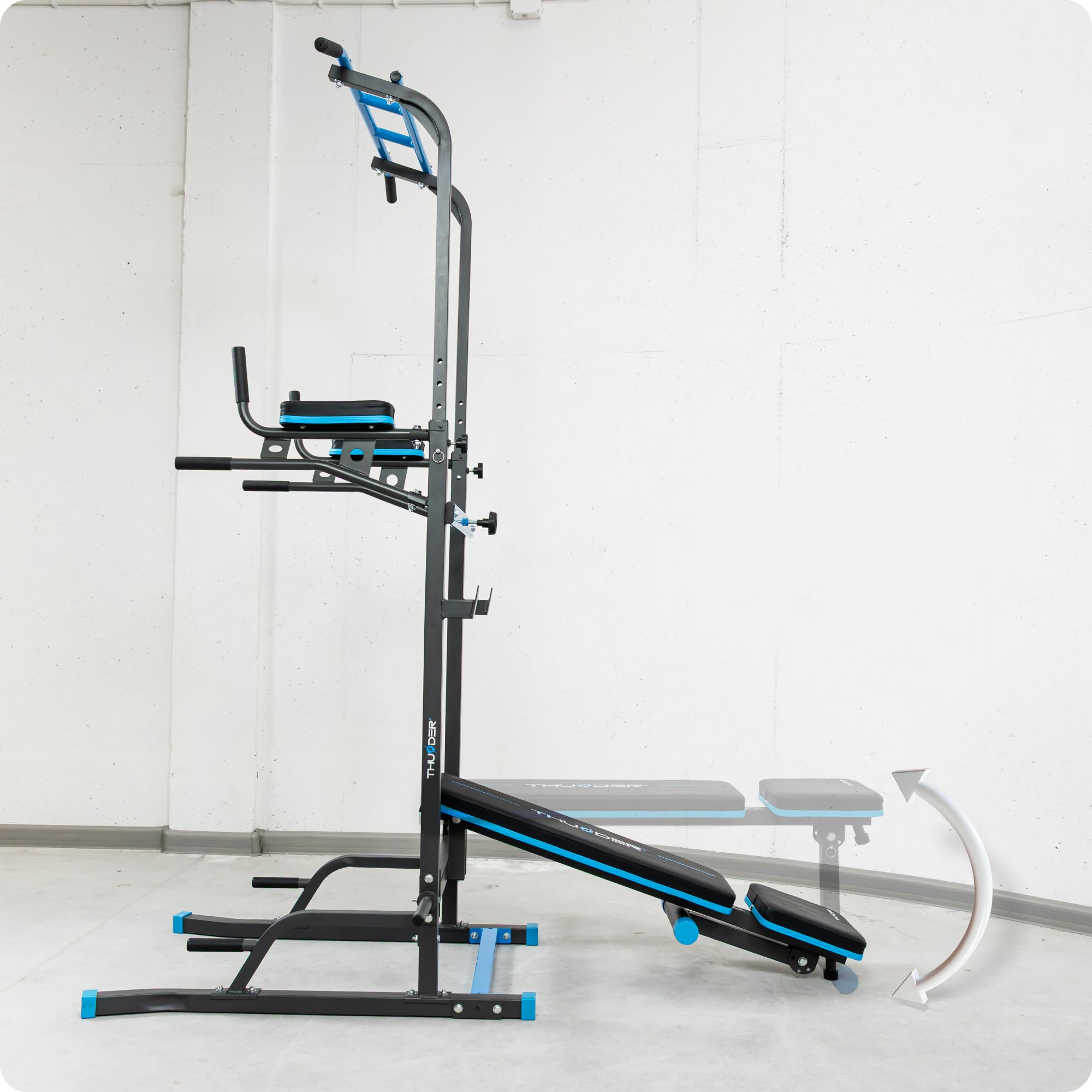 THUNDER Power Tower Dip Station - Stazione per trazioni, attrezzo per fitness a casa