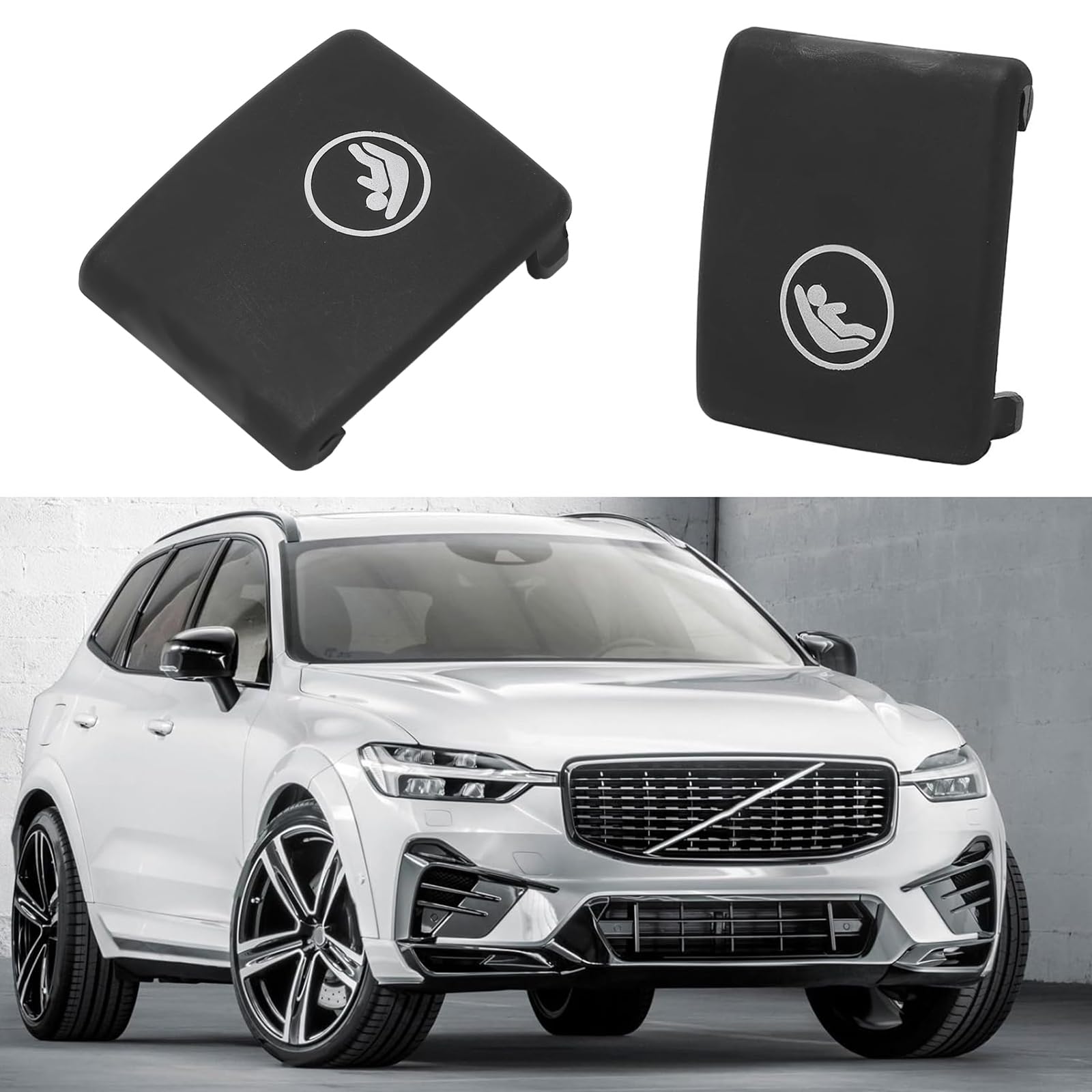 MLWSKKING tapa hebilla seguridad trasera reemplaza 31685072 coche trasero coche fijación niño ISOFIX cubierta