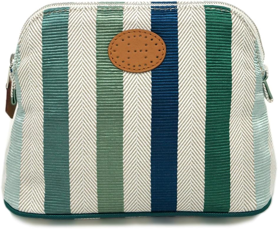 [エルメス] ポーチ H102480M07 ソルド コスメポーチ ボリード ミニ OTTOMAN ストライプ JADE ジェイド 化