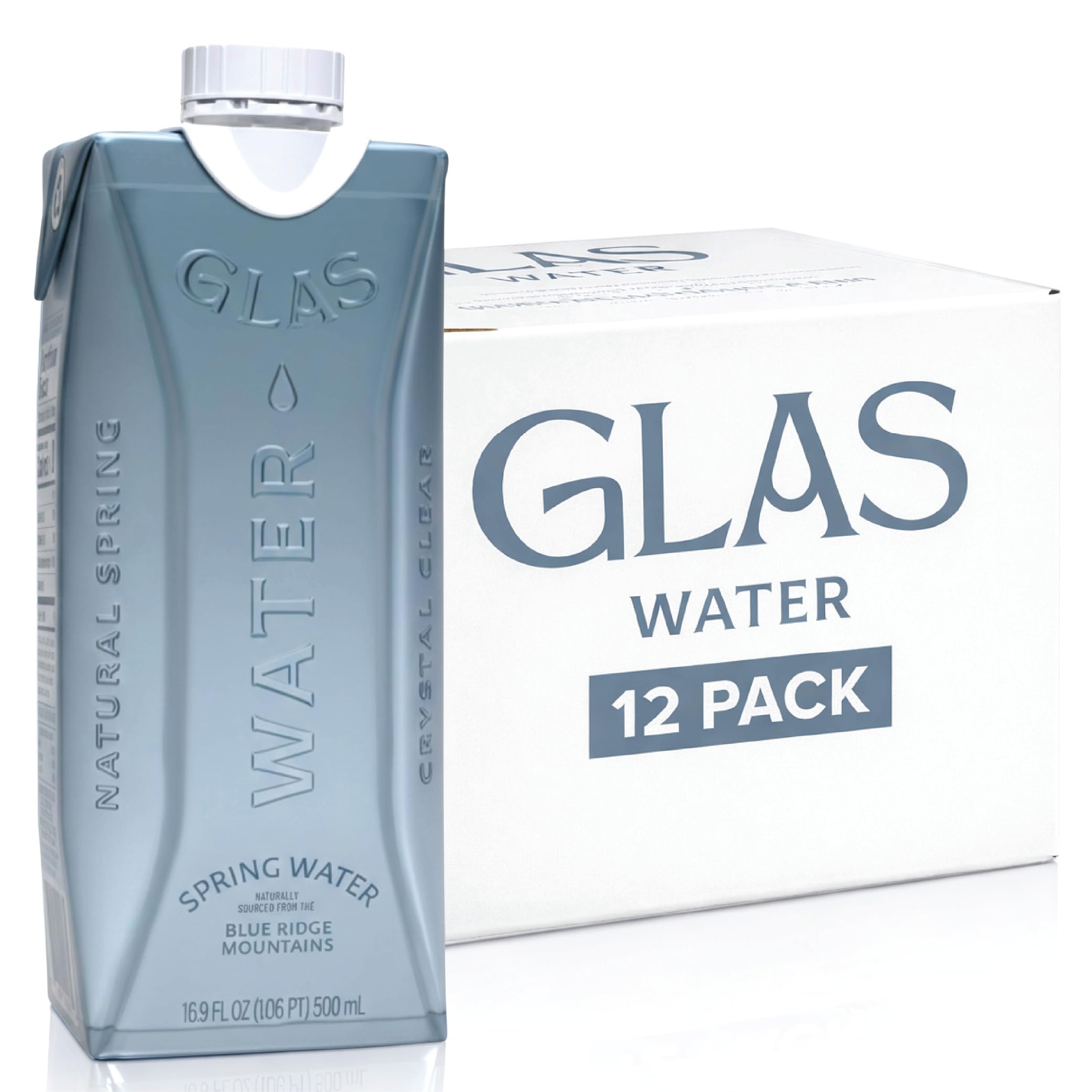 GLAS Natural Spring Water 12 Pack