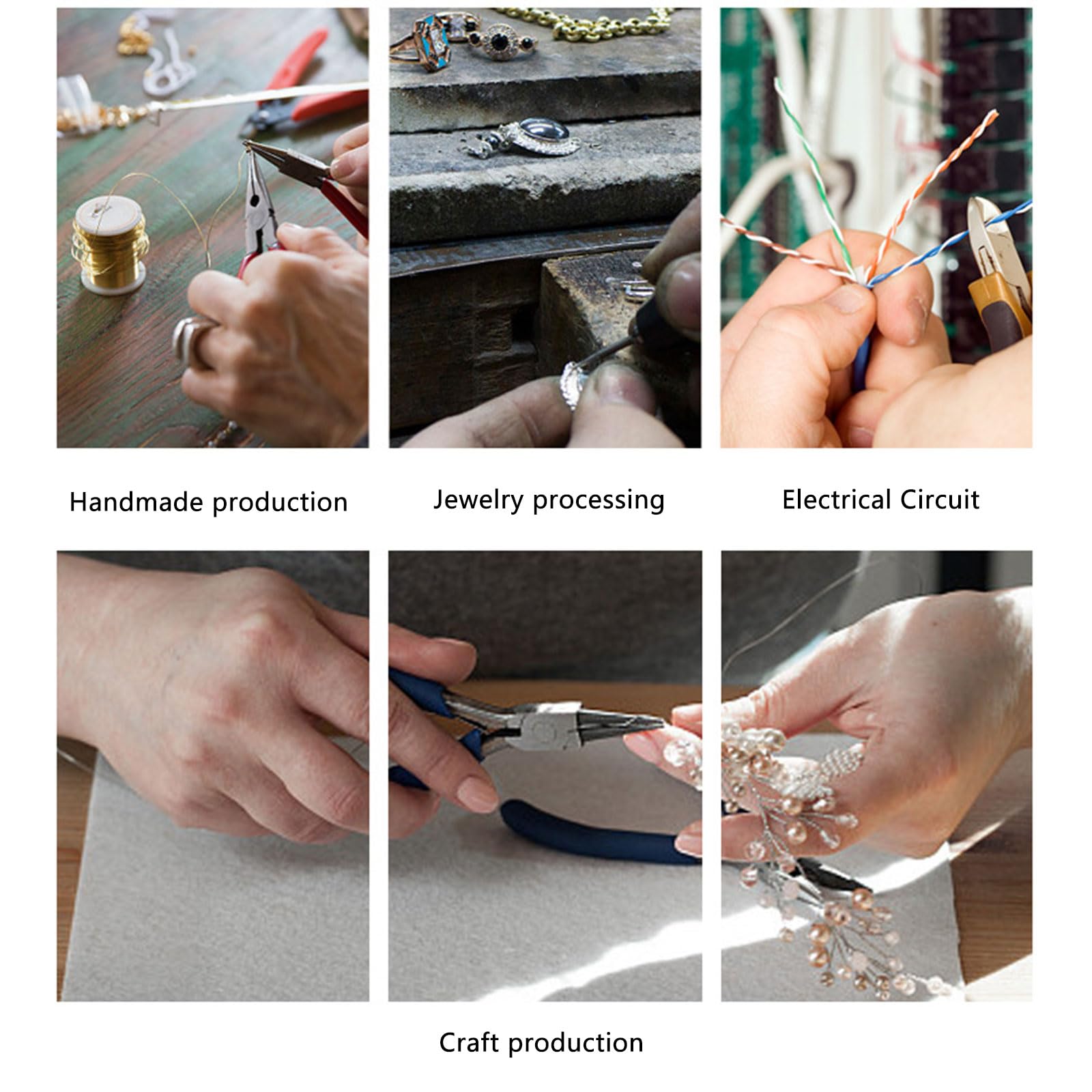 4Pcs Ergonomic Handle Jewelry Pliers Wire Bending Pliers Wire Shaping Pliers Beading Pliers For Craft And Jewelry Making