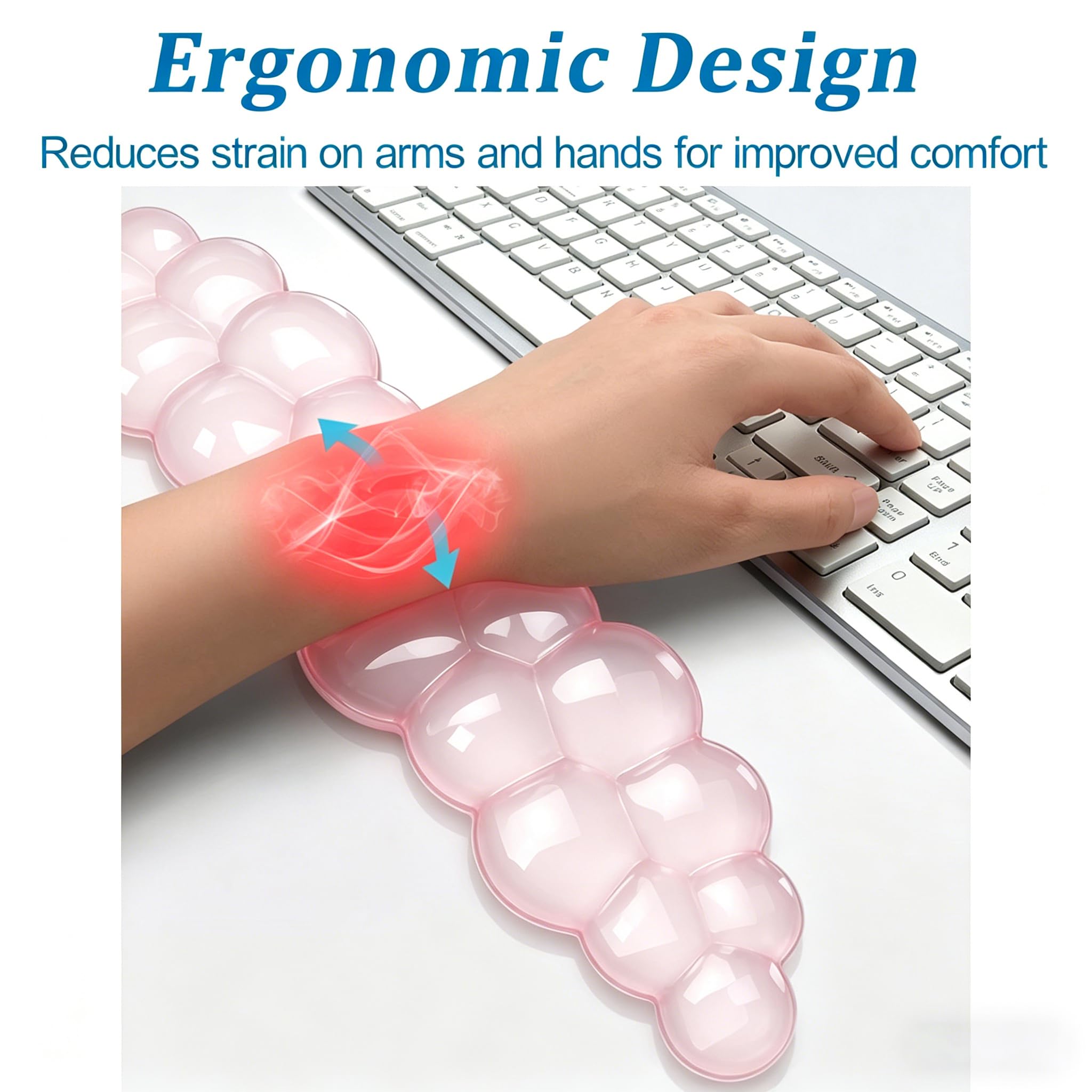 Gel Cloud Repose-poignet pour clavier Rose