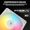CORSAIR RS120-R ARGB 120mm PWM Ters Yapraklı Fan Üçlü Paket - Beyaz (CO-9050197-WW)