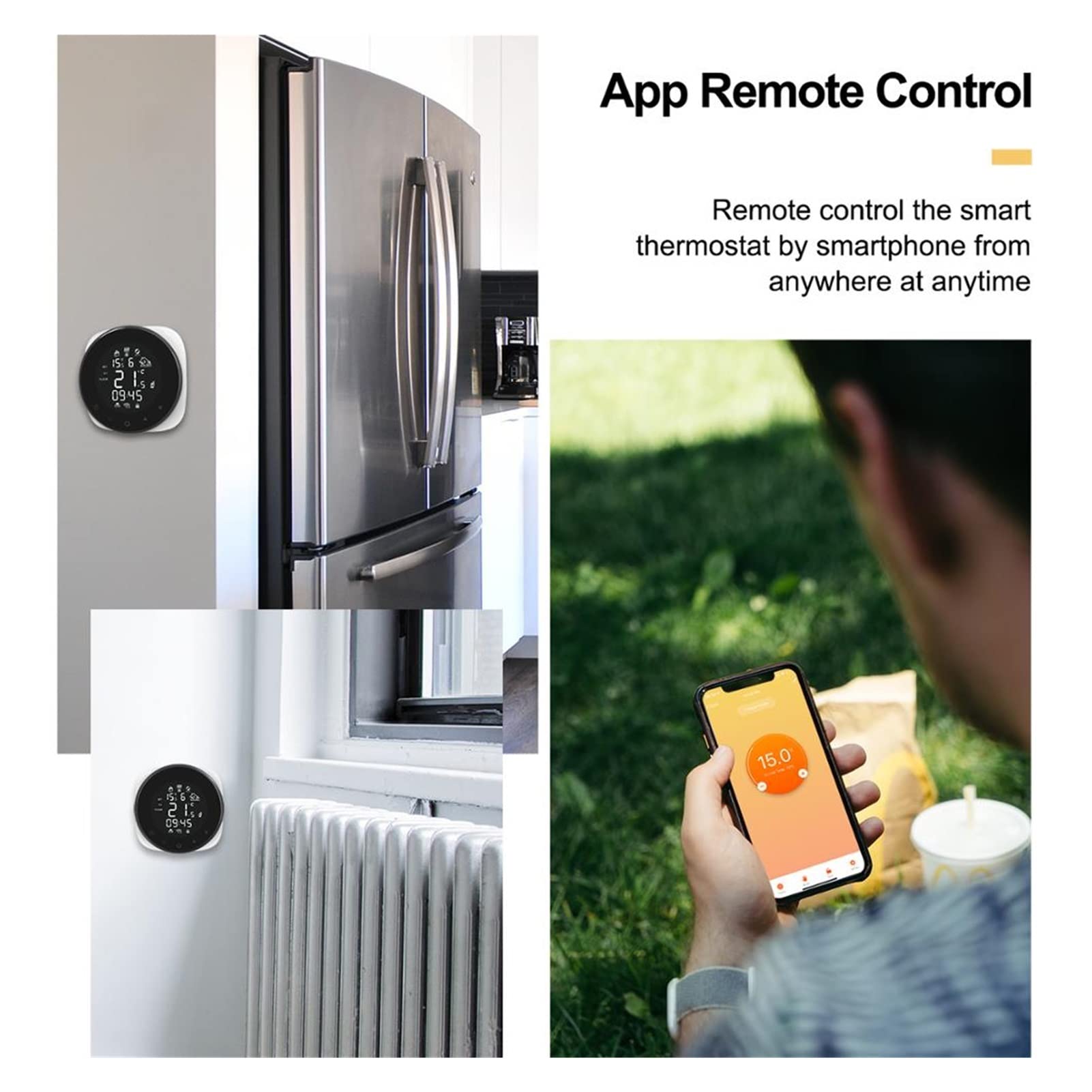 Czujnik termometru, Tuya Smart Wifi Termostat Regulator temperatury do wodnego/elektrycznego ogrzewania kotła gazowego(Electric Floor)