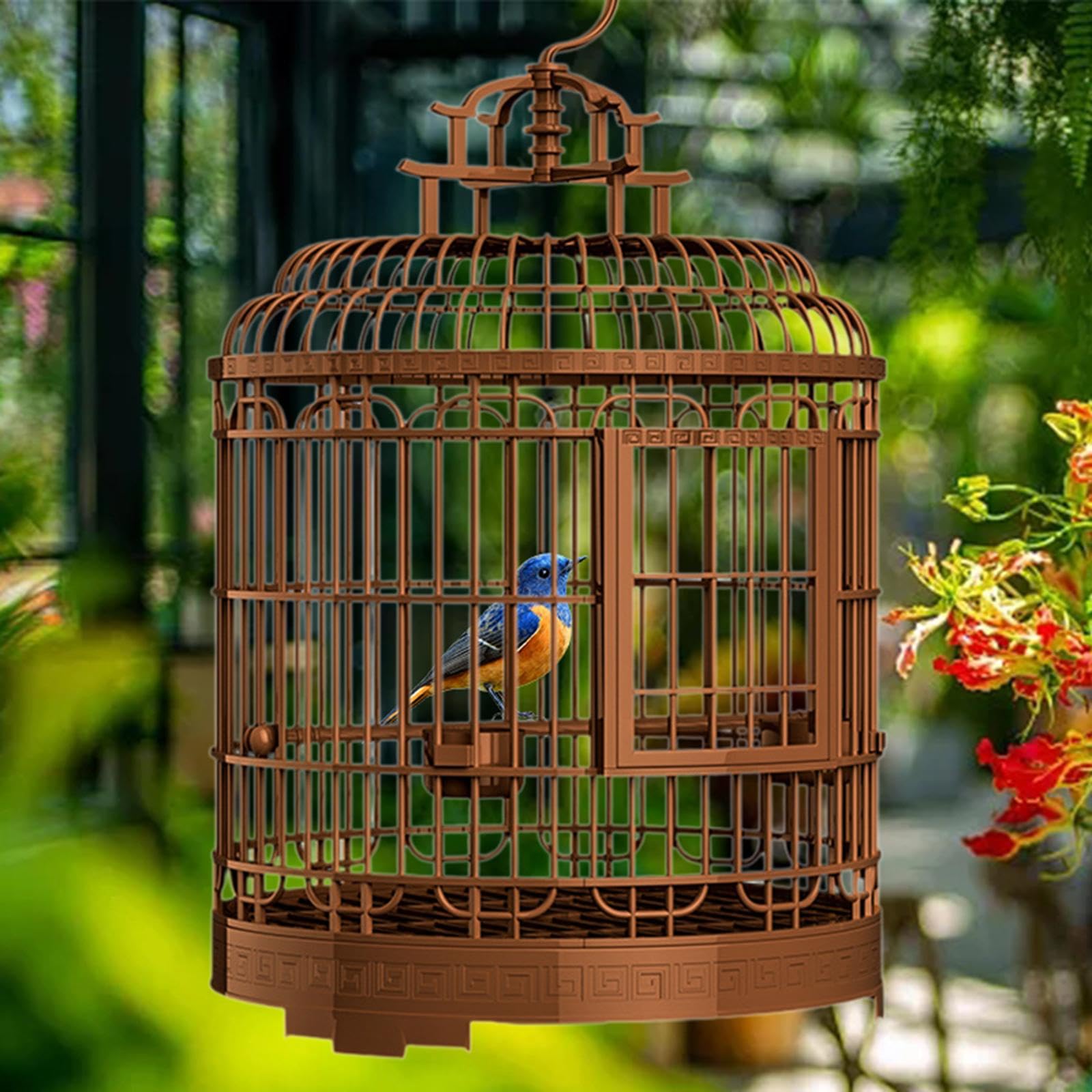 Tragbarer Haustierkäfig „Vogelvoliere“ von Villa, Große mit Sitzstange, Vogelzubehör, Robuste Konstruktion, Geeignet für Tiere, D