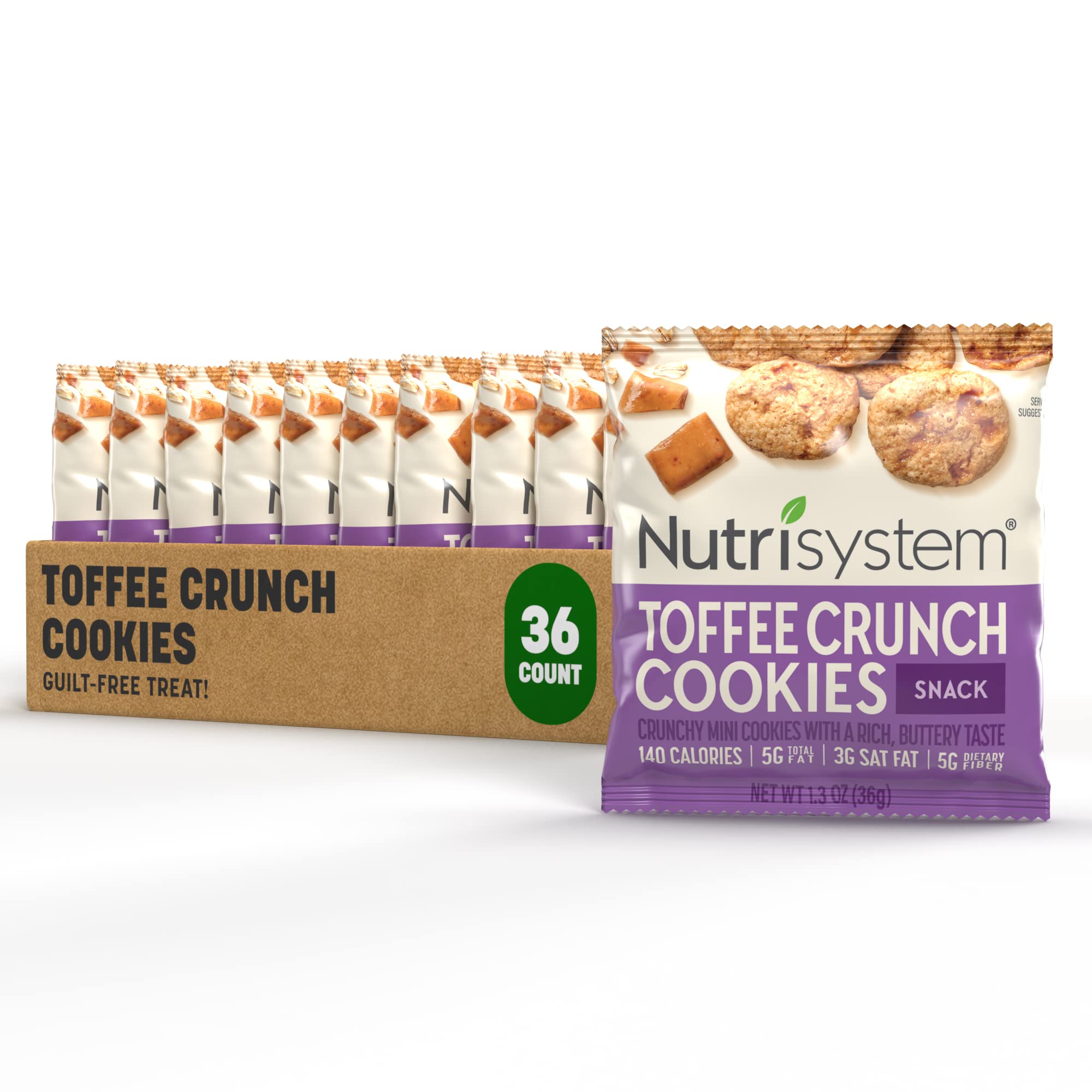 NutrisystemToffee Crunch Cookies, 36ct, Guilt-Free Snacks to Support Healthy Weight Loss