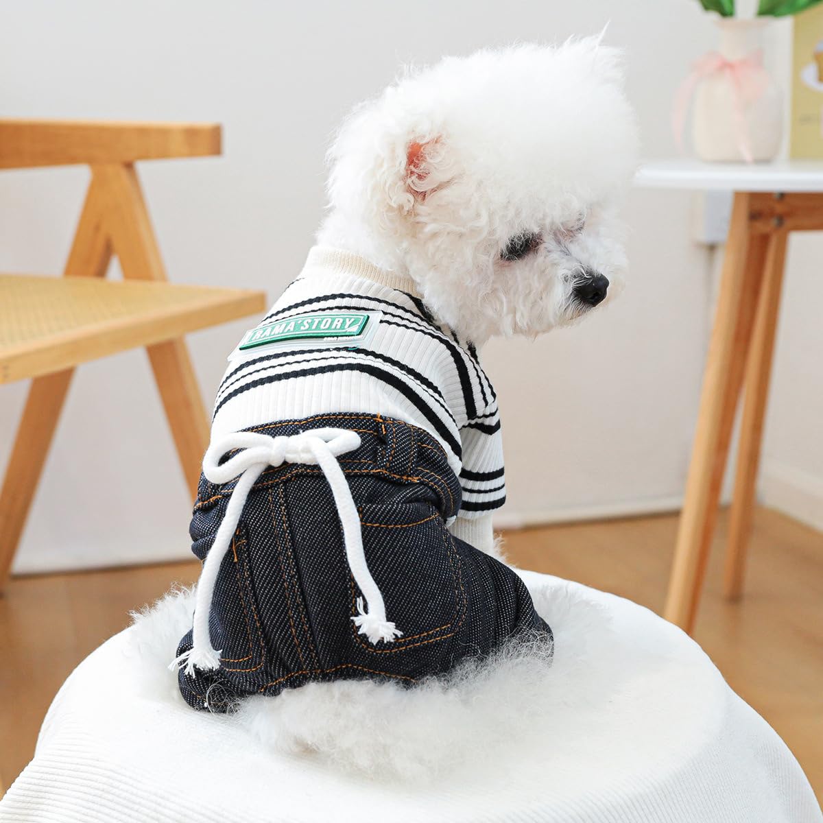 Dog Winter Clothes Pet Stylish Overalls for Small Medium Dogs Cute Puppy Jumpsuit Classic Small Dogs Boy Girl Clothes Comfortable Breathable Dog Bib