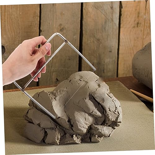 Miniatura 3 de EXCEART Cortador de mantequilla de acero inoxidable cortador de barro estudiante mini tetera de arcilla púrpura herramientas de masa de juego de