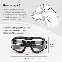 Vista 5 de ENJOYING Gafas de sol transparentes para perros medianas, antirayos UV, para perros medianos, a prueba de niebla, resistentes al viento, a prueba