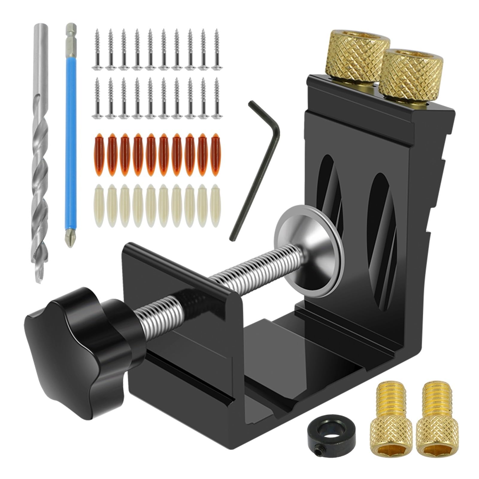 Gabarit de perçage poche en aluminium réglable pour assemblages invisibles précis