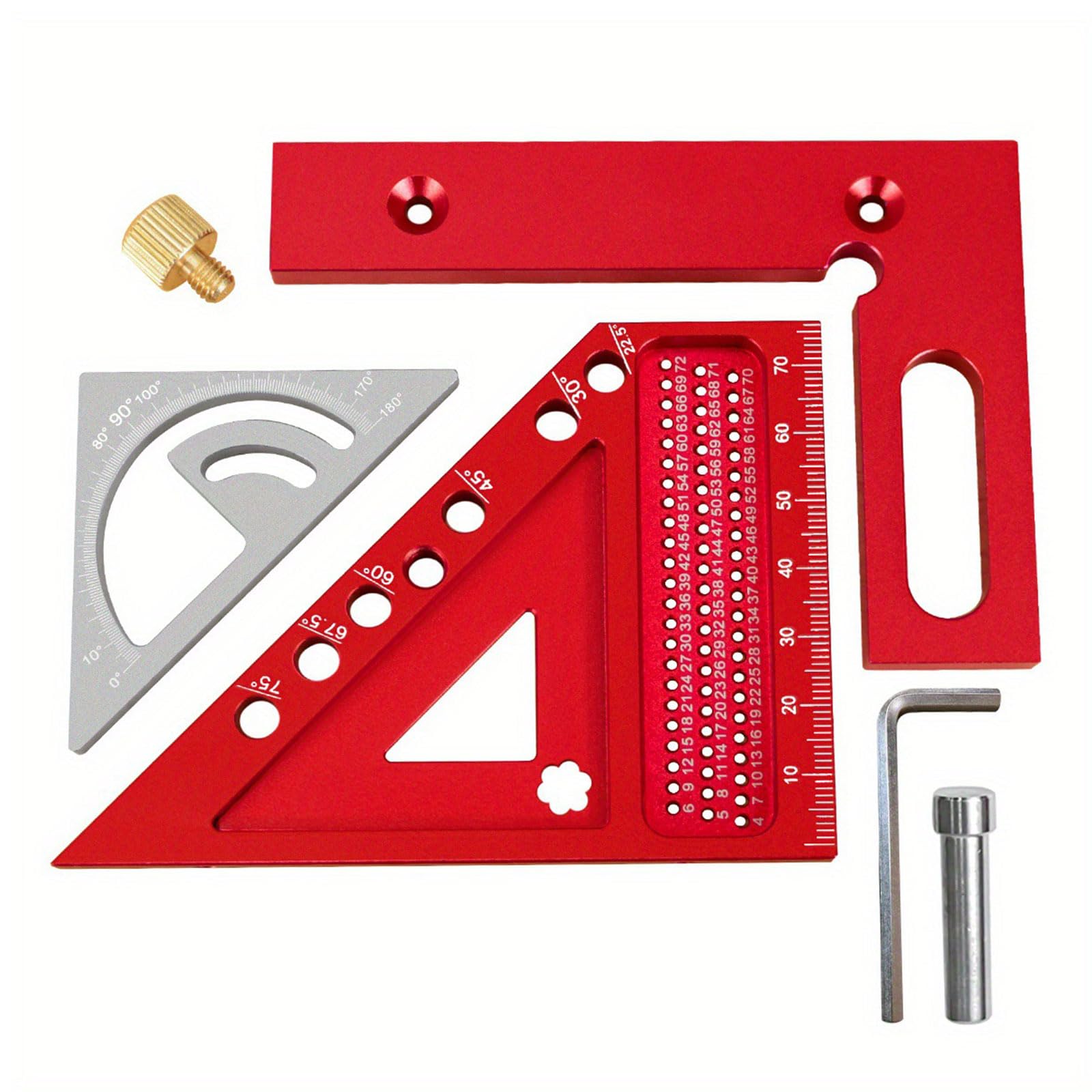 Professional Woodworking Angles Finders Tool Aluminum Construction 0-180 Degree Measurement Suitable for Carpentry Tasks Aluminum Measuring Tool
