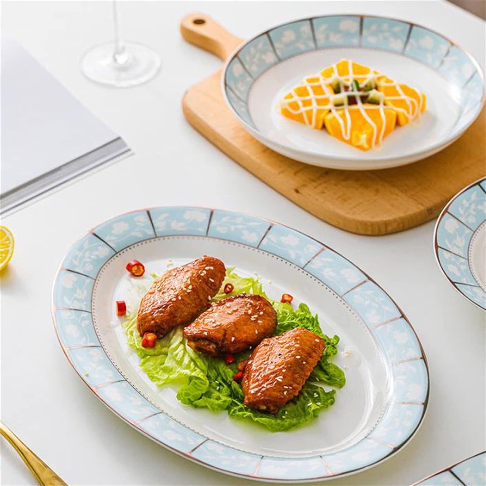 額付き大皿 Amazon｜家庭用電子レンジ用の金のリム陶磁器の食器洗い機の安全